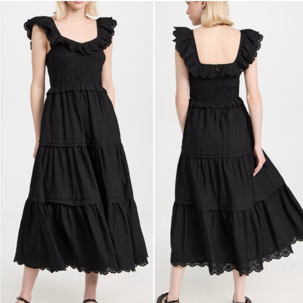 Madewell Madilynn Ruffle neck midi dress